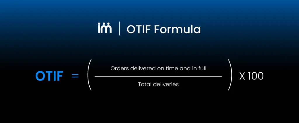 Formula to calculate OTIF.