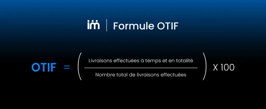 Formule de calcul de l’OTIF.