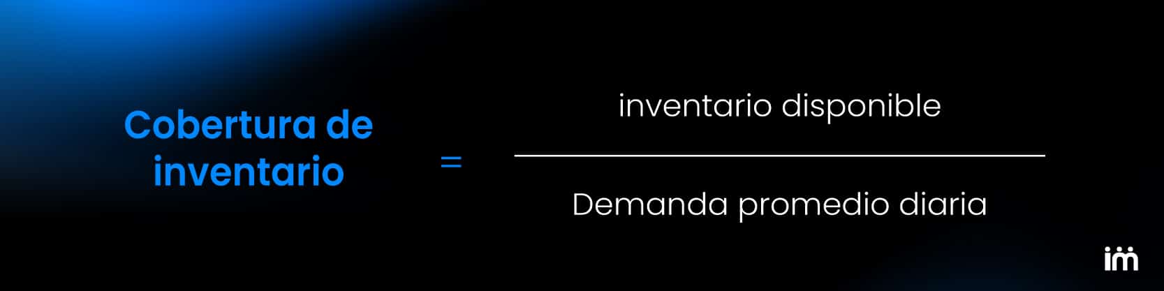 Fórmula de cobertura de inventario.