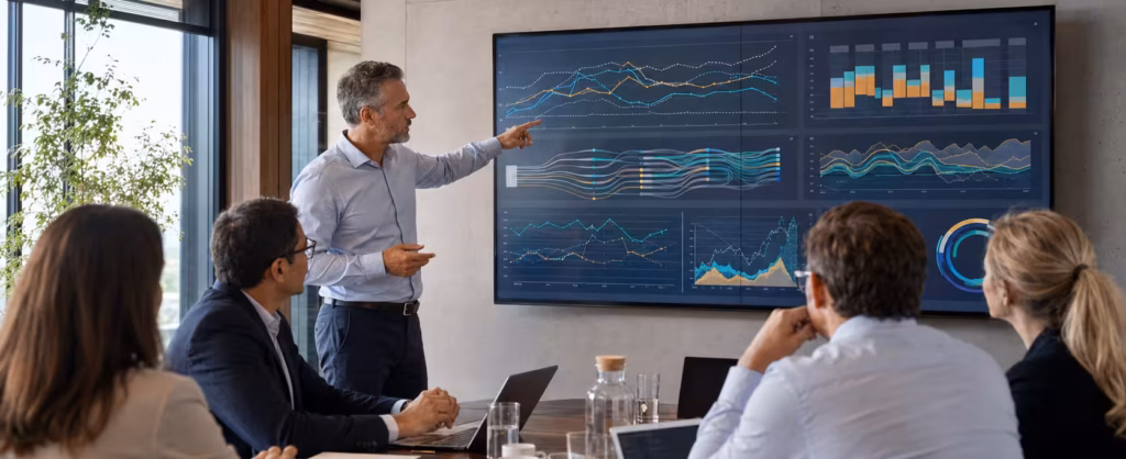 Analysis of demand, inventory and capacity scenarios in a data architecture for planning.